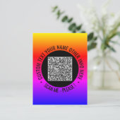 Uw QR-codeaftasten en Douanetekst Kaart (Staand voorkant)