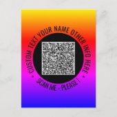 Uw QR-codeaftasten en Douanetekst Kaart (Voorkant)