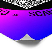 Uw QR-codeaftasten en Douanetekst Poster (Hoek)