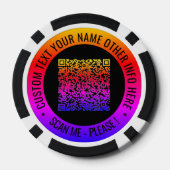 Uw QR-codeaftasten en douanetekst uw pookspaanders Poker Chips (Achterkant)