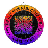 Uw QR-codeaftasten en Douanetekstkarton Dartbord (Voorkant)