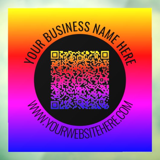 Uw QR-codeaftasten en het Douanetekstvenster Cling Raamsticker (Vel 3)