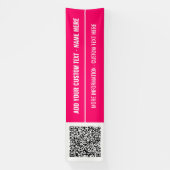 Uw QR-codebanner met aangepaste tekst en kleuren Spandoek (Verticaal)