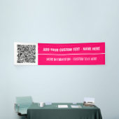 Uw QR-codebanner met aangepaste tekst en kleuren Spandoek (Beurs)