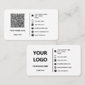 Uw QR-codenaam Logo Adres Info Visitekaartje (Voorkant / Achterkant)