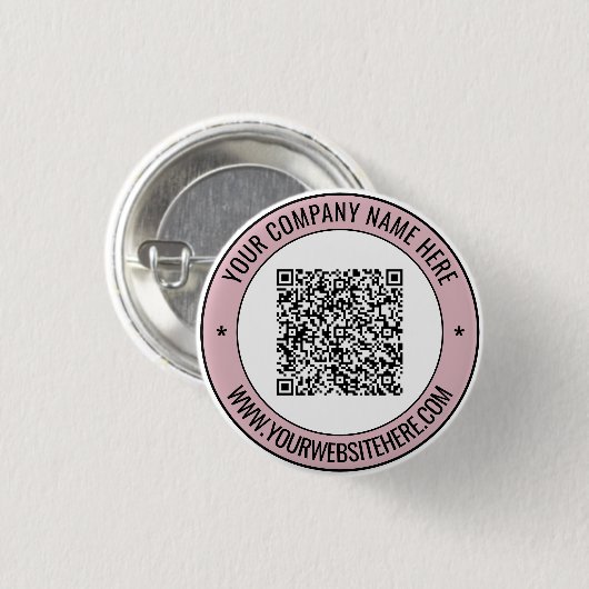 Uw QR-codenaam Website Kleur promotionele Button (Voorkant /achterkant)