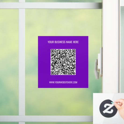 Uw QR-codenaam Website Kleuren Venster Cling Raamsticker (Huis)