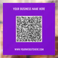 Uw QR-codenaam Website Kleuren Venster Cling