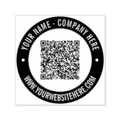 Uw QR-codenaam Website Kleuren Zelfinkkend stempel (Design)