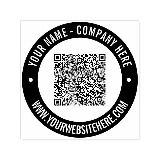 Uw QR-codenaam Website Kleuren Zelfinkkend stempel (Design)