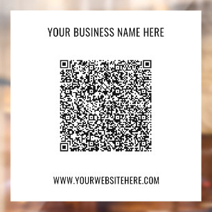 Uw QR-codenaam Website Klop Promotie Raamsticker