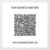 Uw QR-codenaam Website Klop Promotie Raamsticker (Vel)