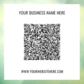 Uw QR-codenaam Website Klop Promotie Raamsticker (Vel 3)
