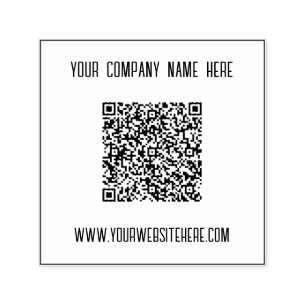 Uw QR-codenaam Website Stamp Voorbeeld Zelfinktende Stempel