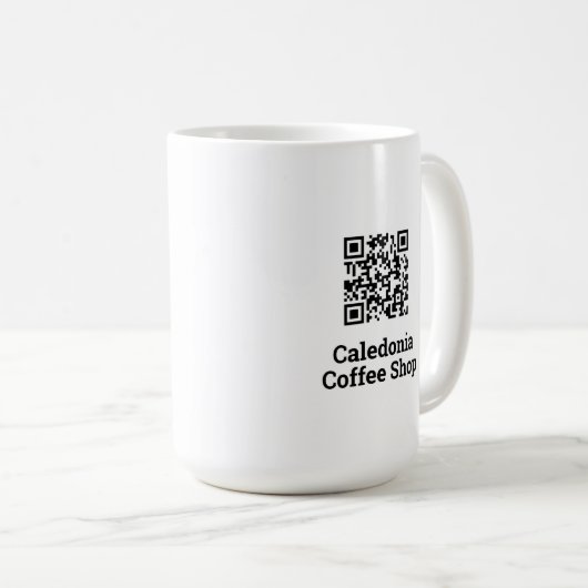 Uw QR-codeontwerp. coffeeshop Koffiemok (Voorkant rechts)