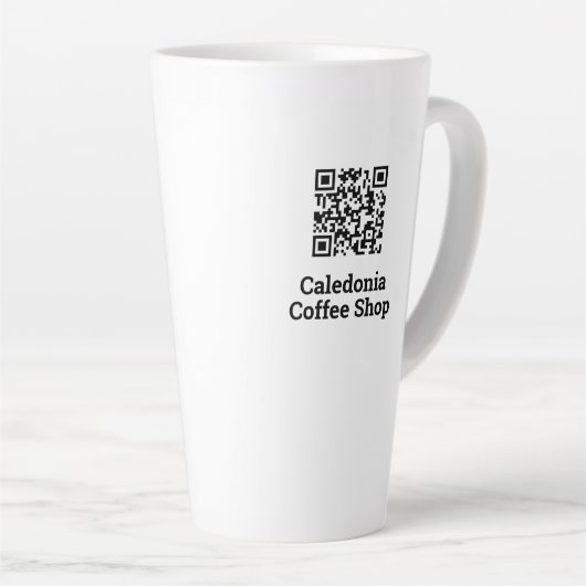 Uw QR-codeontwerp Latte Mok (Rechterhoek)