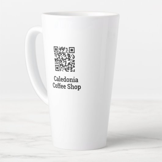 Uw QR-codeontwerp Latte Mok (Linkerhoek)