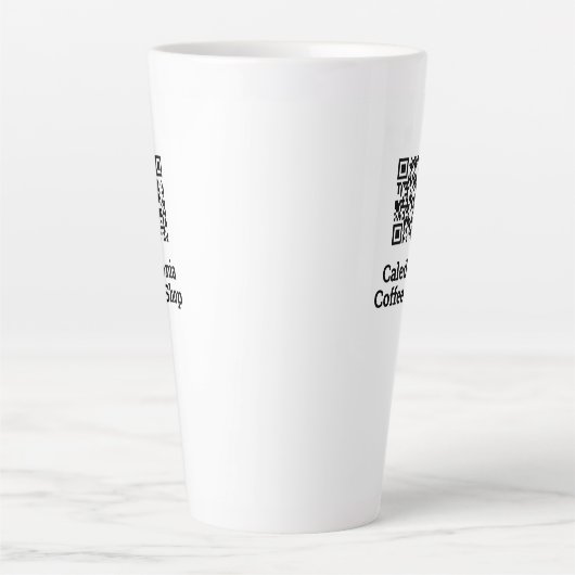 Uw QR-codeontwerp Latte Mok (Voorkant)
