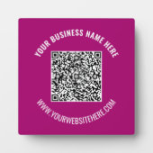 Uw QR-codeplaquette met aangepaste tekst en kleure Fotoplaat (Voorkant)