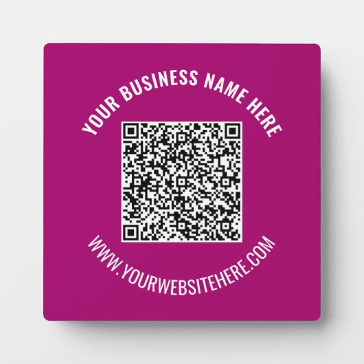 Uw QR-codeplaquette met aangepaste tekst en kleure Fotoplaat (Voorkant)