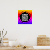 Uw QR-codeposters Voorbeeld met aangepaste tekst Poster (Keuken)