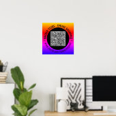 Uw QR-codeposters Voorbeeld met aangepaste tekst Poster (Thuiskantoor)
