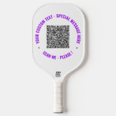 Uw QR-codescan Aangepaste tekst Pickleball Paddle (Voorkant)