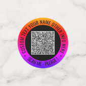 Uw QR-codescan Aangepaste tekstpartij Confetti (Kleine voorkant)