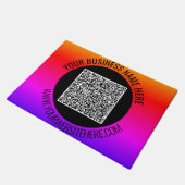 Uw QR-codescan en aangepaste tekstbedrijfsdeurmat Deurmat (Schuin)