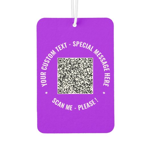 Uw QR-codescan en aangepaste tekstluchtverfrisser Luchtverfrisser (Achterkant)
