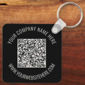 Uw QR de Tekst van Info van de Code en de Cadeaus Sleutelhanger (Achterkant)