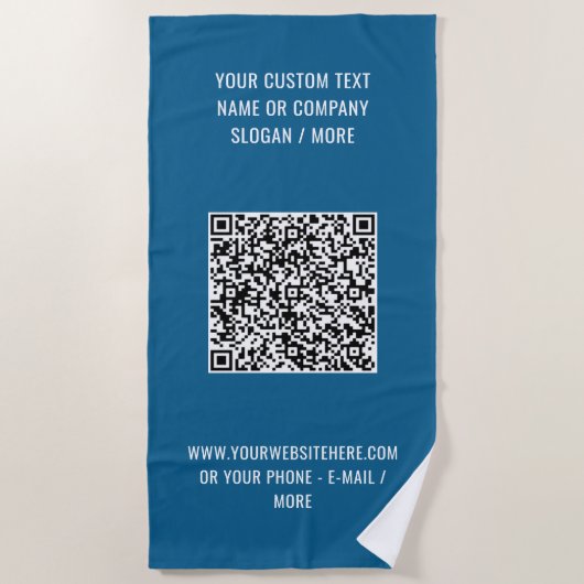 Uw QR de Tekst van Info van de Code en het Gift va Strandlaken (Voorkant)