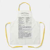 Uw recept bewerkbare kleur, aangepast ontwerp schort (Voorkant)