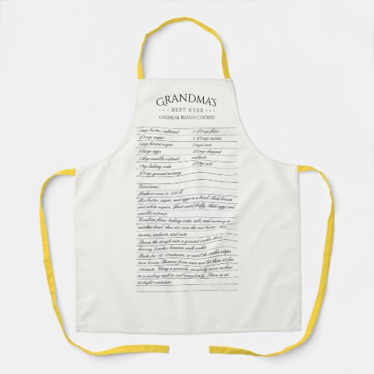 Uw recept bewerkbare kleur, aangepast ontwerp schort (Voorkant)