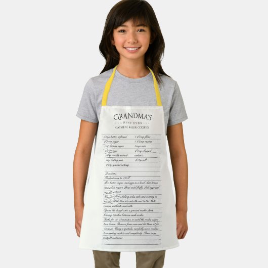 Uw recept bewerkbare kleur aangepaste Kind Schort (Insitu)