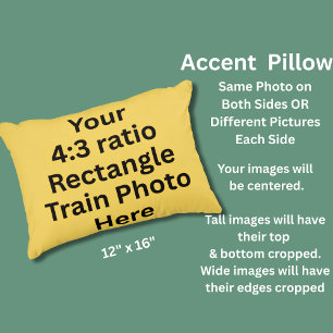 Uw Rechthoek Trein Foto's Accent Kussen