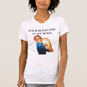 UW REGELS EINDIGEN BIJ MIJN LICHAAMSRECHT T-Shirt