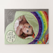 Uw regenboog Baby Foto Schattigee Boom & Vogels Legpuzzel (Horizontaal)