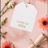 Uw reis begint nu Chic Peach Fuzz Afstuderen Cadeaulabel