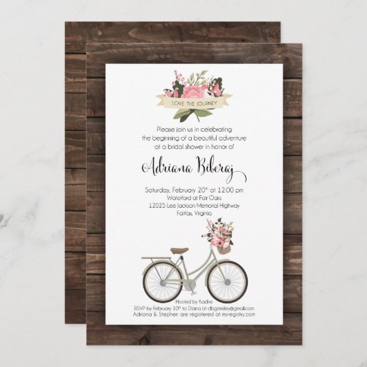 Uw reis met een uitnodiging van 5 x 7 inch / een p (Voorkant / Achterkant)