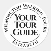 Uw reisgids ronde sticker (Voorkant)