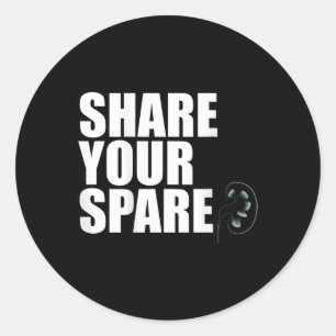 Uw reserveorgaan donortransplantaat meme op b ronde sticker