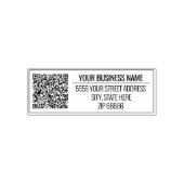 Uw retouradres zelfinkende stempel met QR-code (Design)