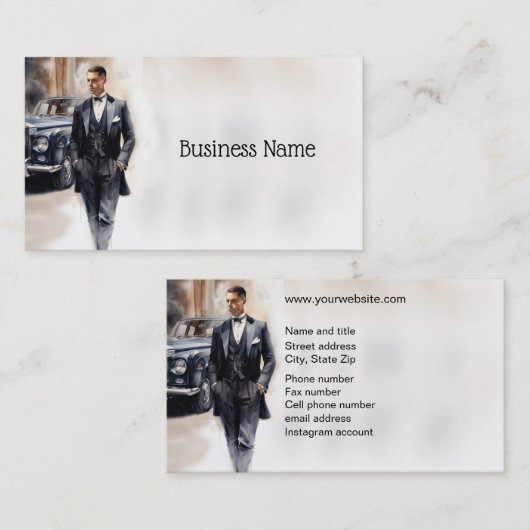 Uw rit is hier Visitekaartje (Voorkant / Achterkant)