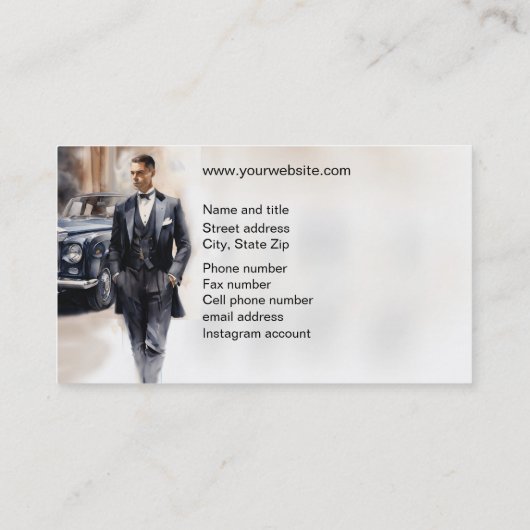 Uw rit is hier Visitekaartje (Achterkant)