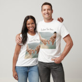 Uw romantische foto T-shirt met aangepaste tekst (Unisex)