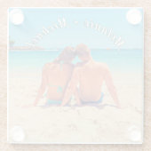 Uw Romantische Fotoglas Onderzetter met Aangepaste (Achterkant)