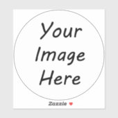 Uw ronde Afbeelding hier Sticker (Vel)