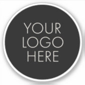 Uw Ronde Bedrijfs van de Logo Beroeps Sticker (Voorkant)