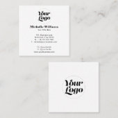 Uw Ronde Logo Professional Moderne Eenvoudige Aang Vierkante Visitekaartje (Voorkant / Achterkant)